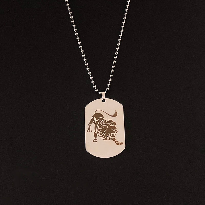 Silver Horoscope Pendant Necklace