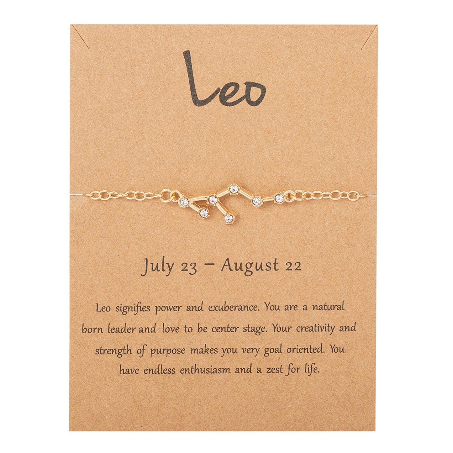 Crystal Star Zodiac Sign bracelets