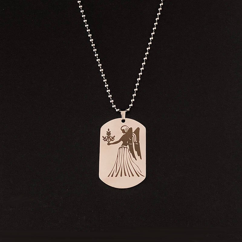 Silver Horoscope Pendant Necklace