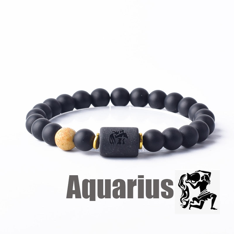 Beaded Constellation Bracelet Zodiac for Men