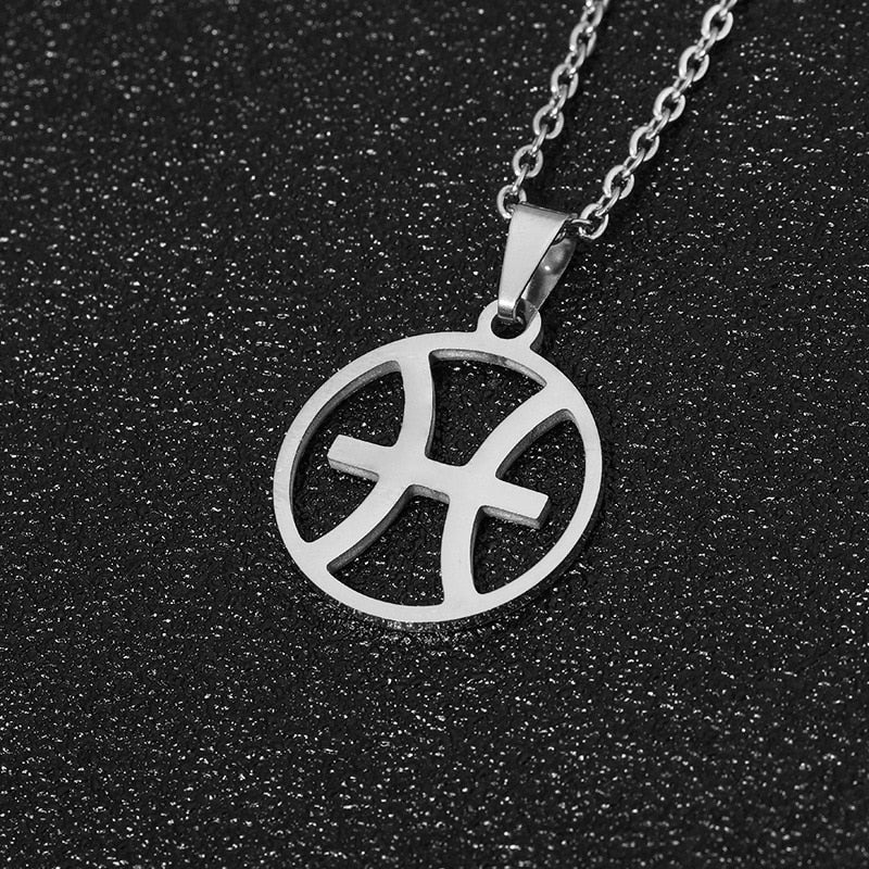 Simple Stainless Steel Star Zodiac Sign Necklace