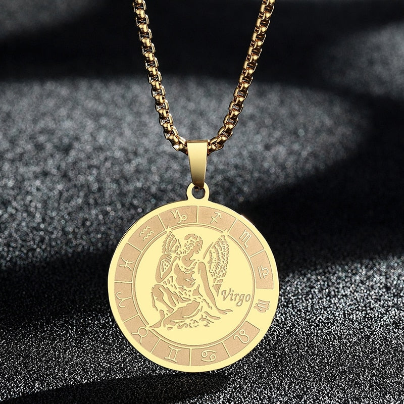 Bronze colored Zodiac Sign Necklace