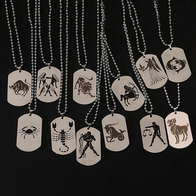 Silver Horoscope Pendant Necklace