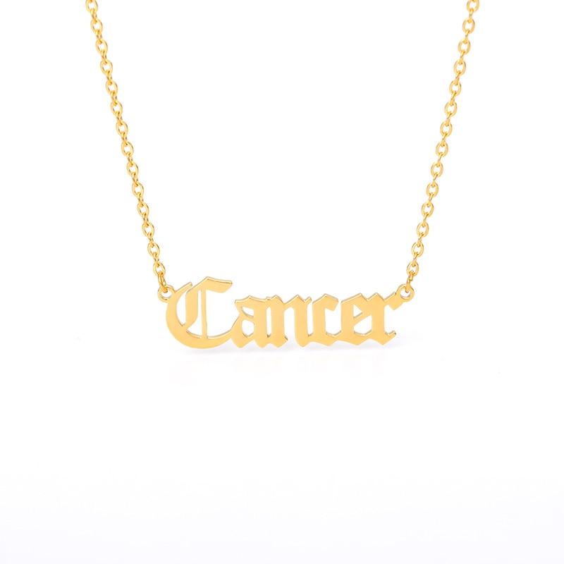 Zodiac Sign Constellations Necklace with letters