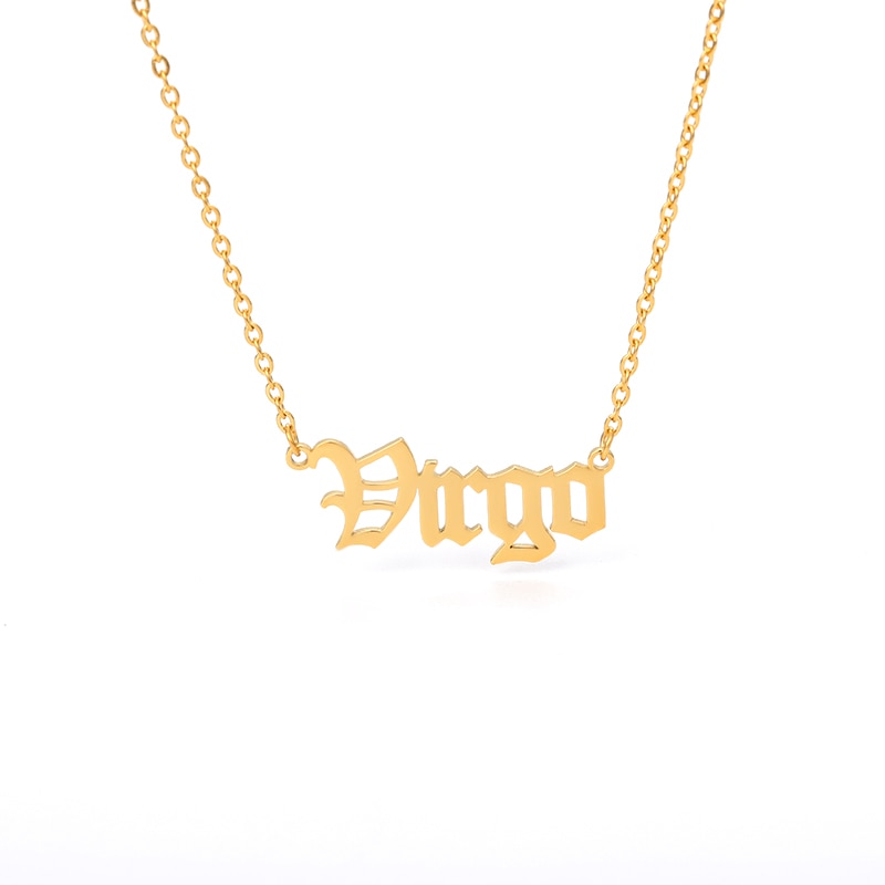 Zodiac Sign Constellations Necklace with letters