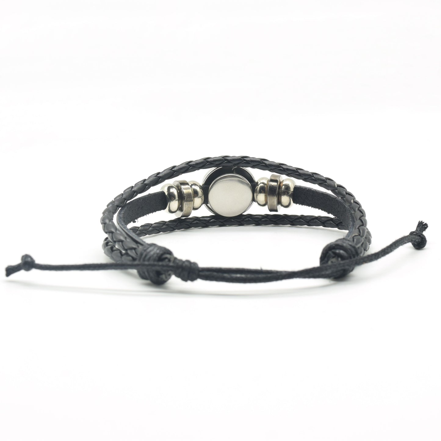 Weaved leather bracelet with your Zodiac sign